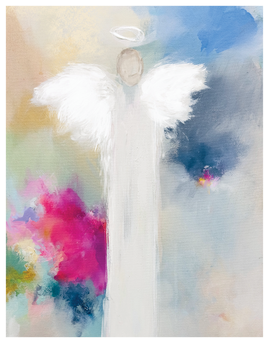 “Guardian Angel 111” linen print