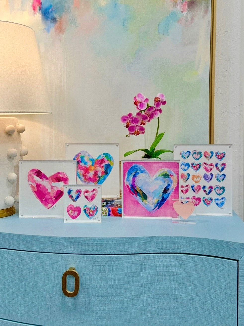 “Hearts on Hearts” print