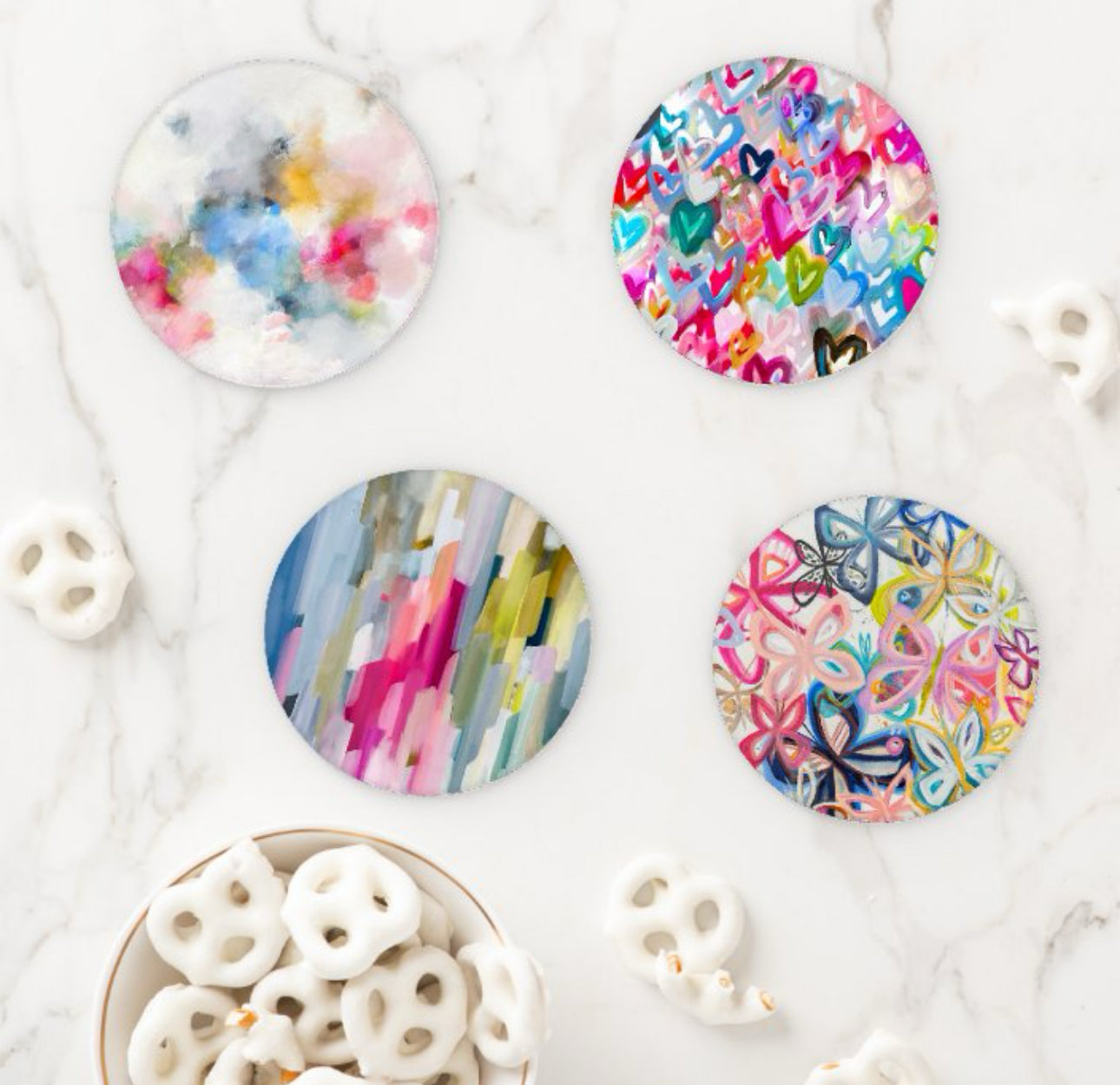 Acrylic Coaster set: colorful