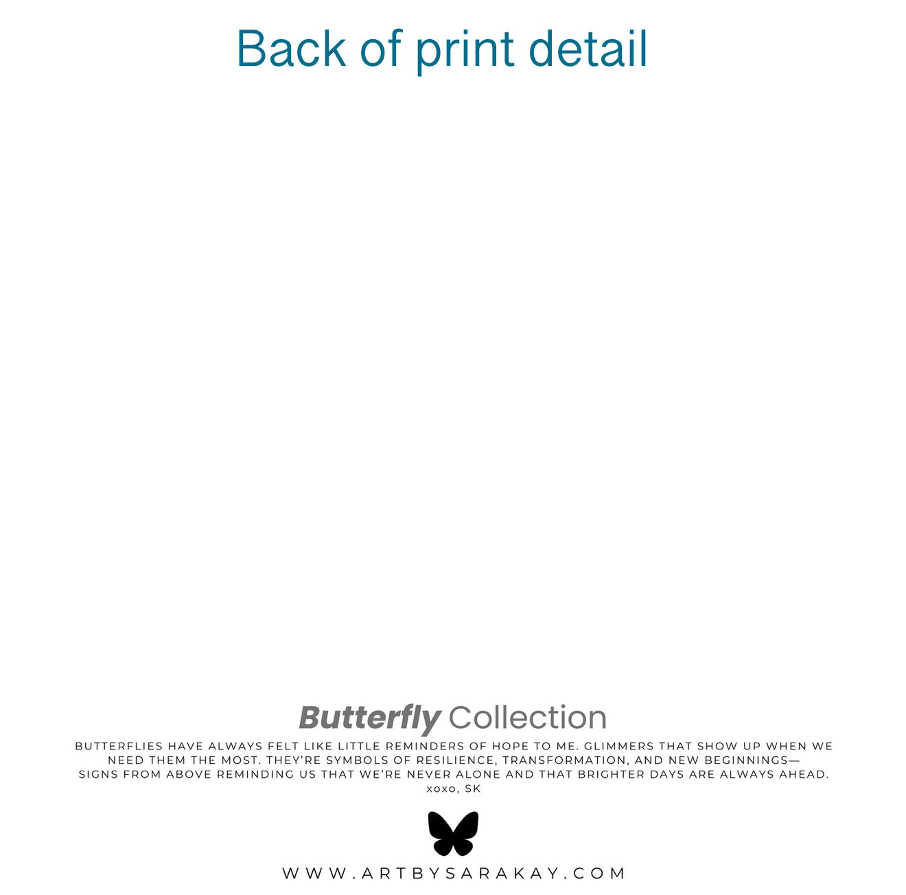 Limited Edition 5x5" Butterfly Print