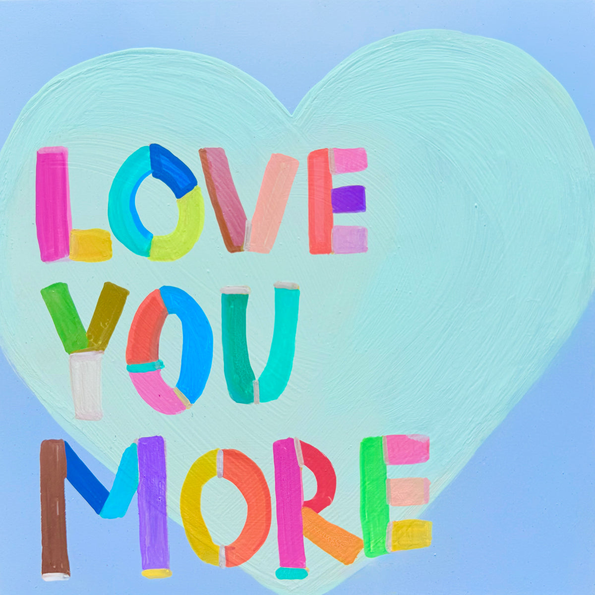 "Love You More" & Hearts 5x5 Mini Prints