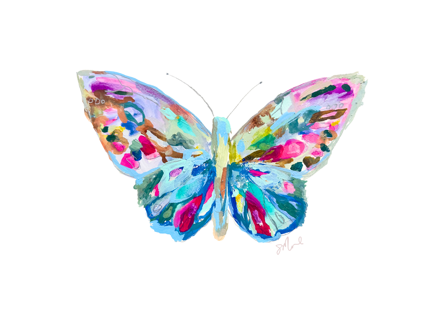 “Butterfly Fly” linen print