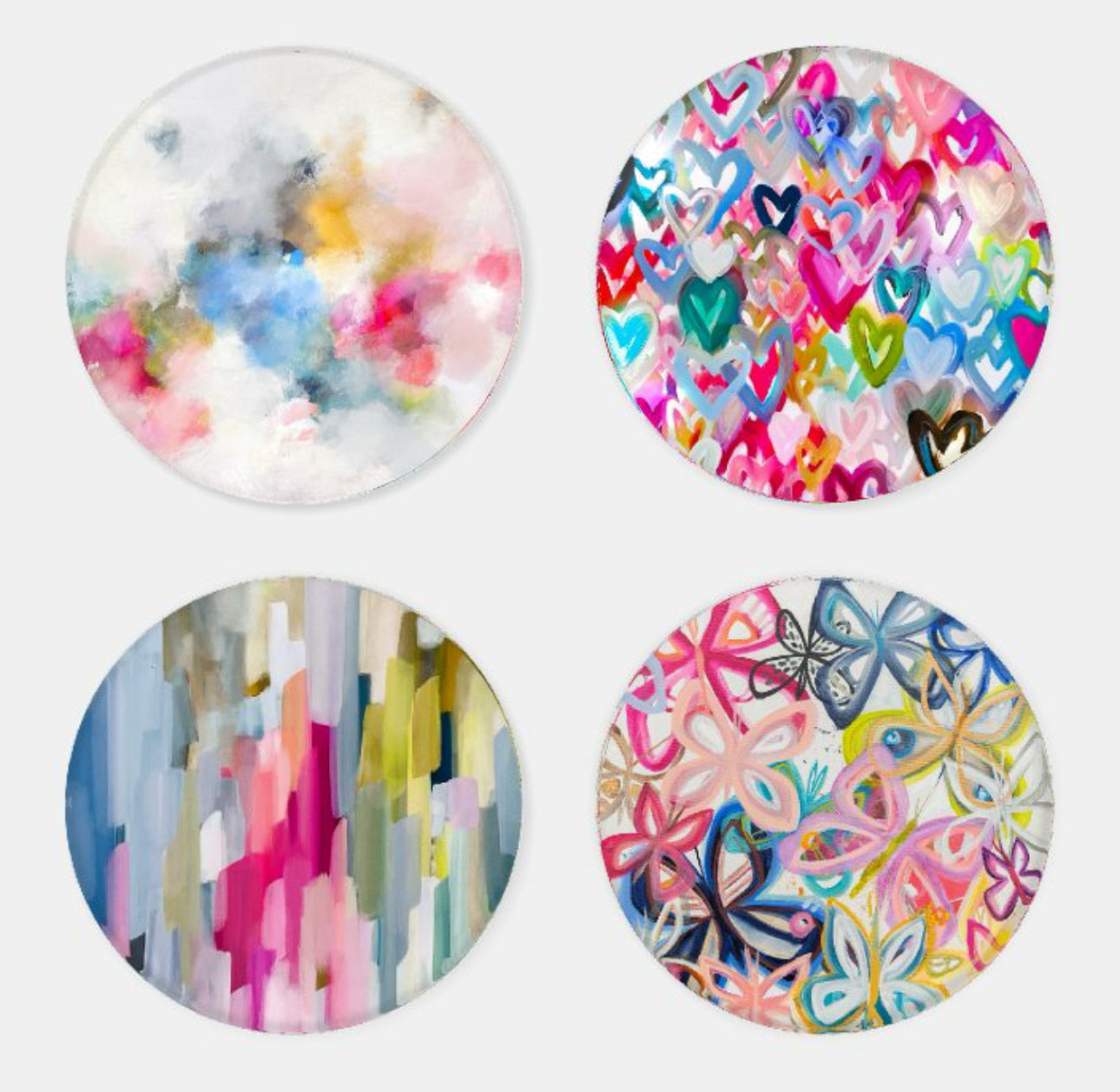 Acrylic Coaster set: colorful