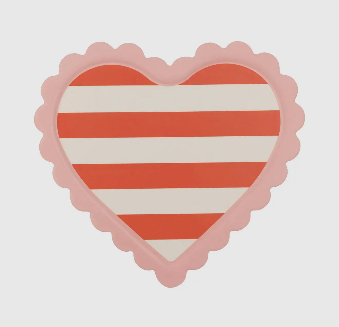 Scalloped Striped Heart Tray